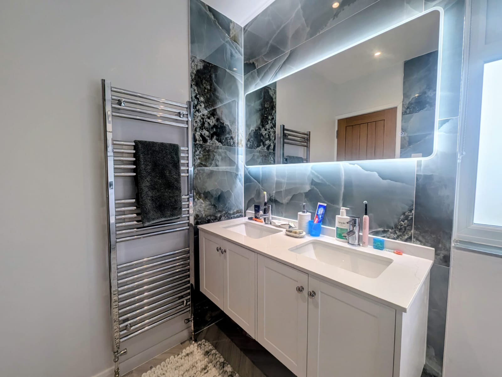 Completed bathroom installation by JPF Plumbing